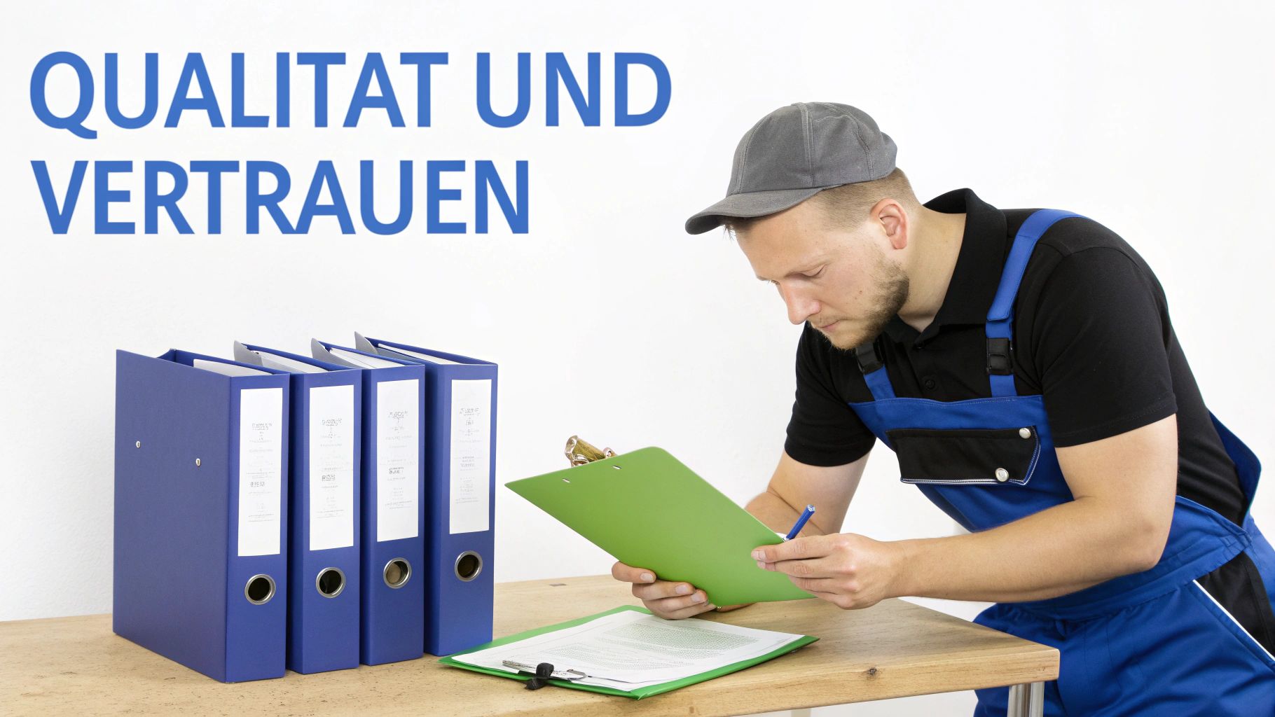 Ein professionelles Reinigungsteam in Schutzkleidung poliert einen Boden in einem modernen Gebäude in St. Gallen.