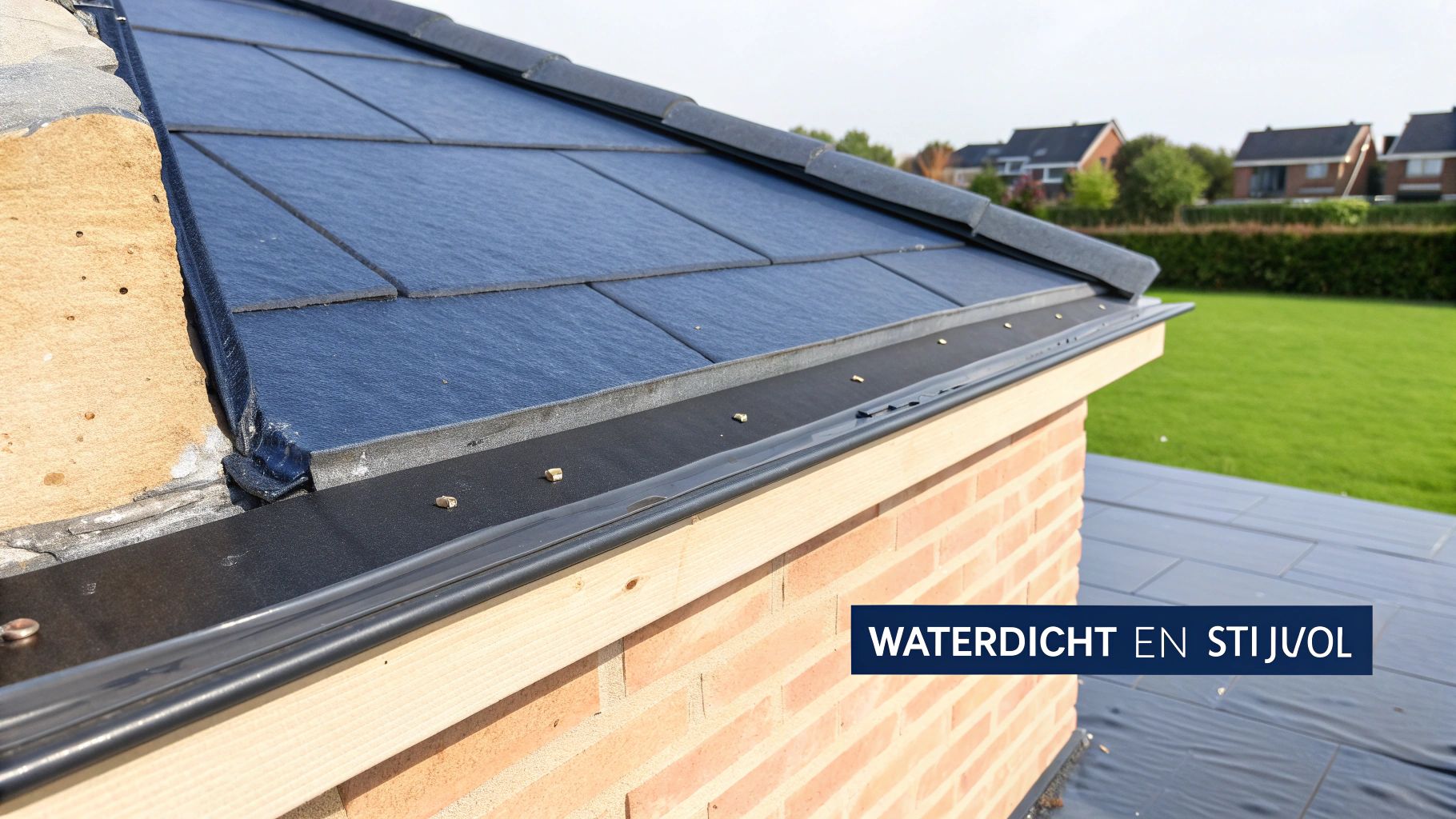 waterdichte montage op leien dak