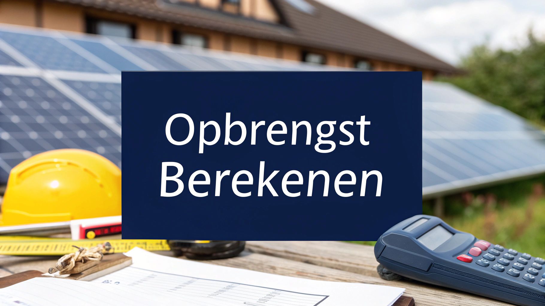Opbrengst berekenen zonnepanelen: praktisch stappenplan