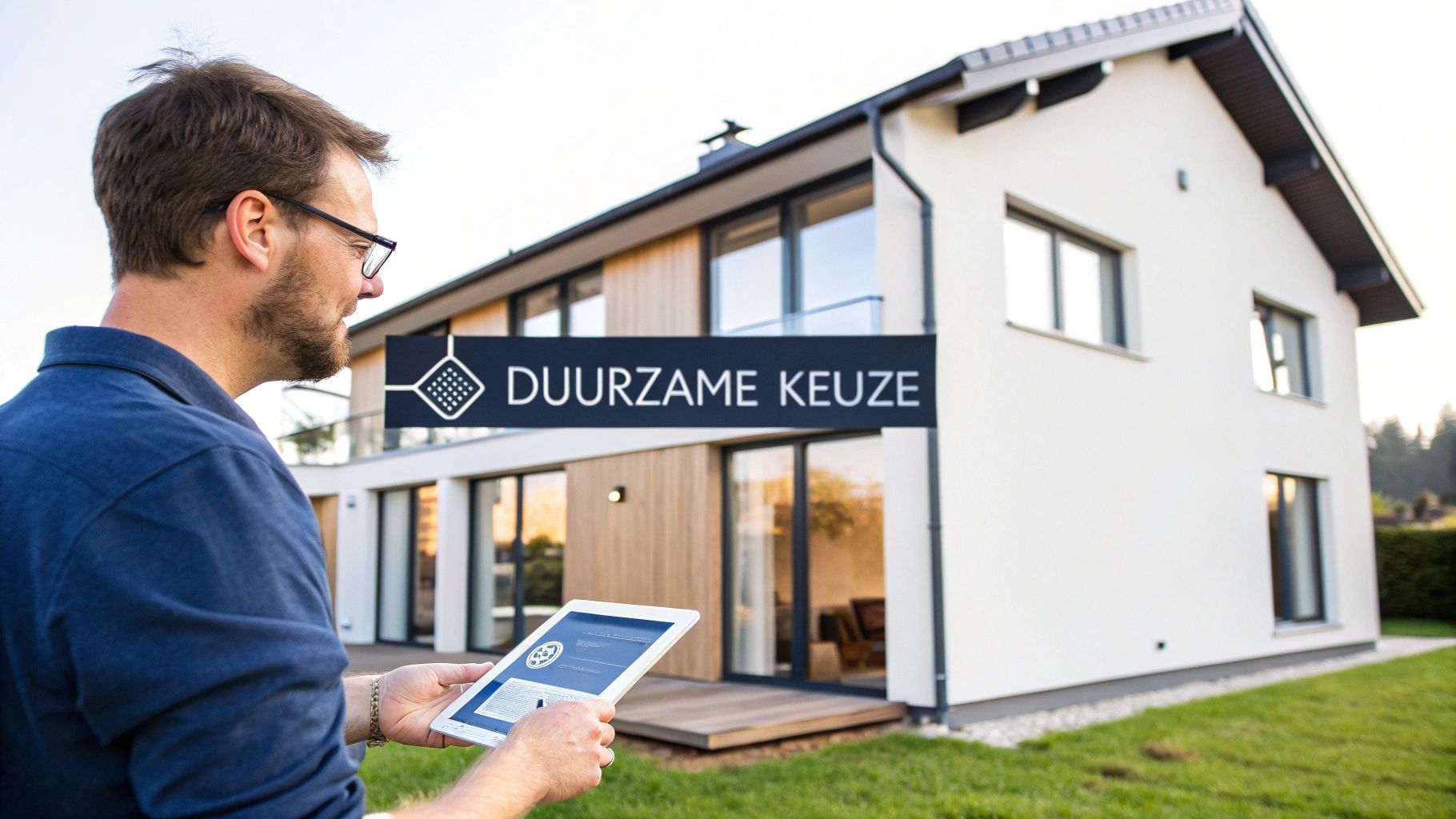 Zonnepaneleninstallatie bij zonsondergang, symbool voor een duurzame toekomst