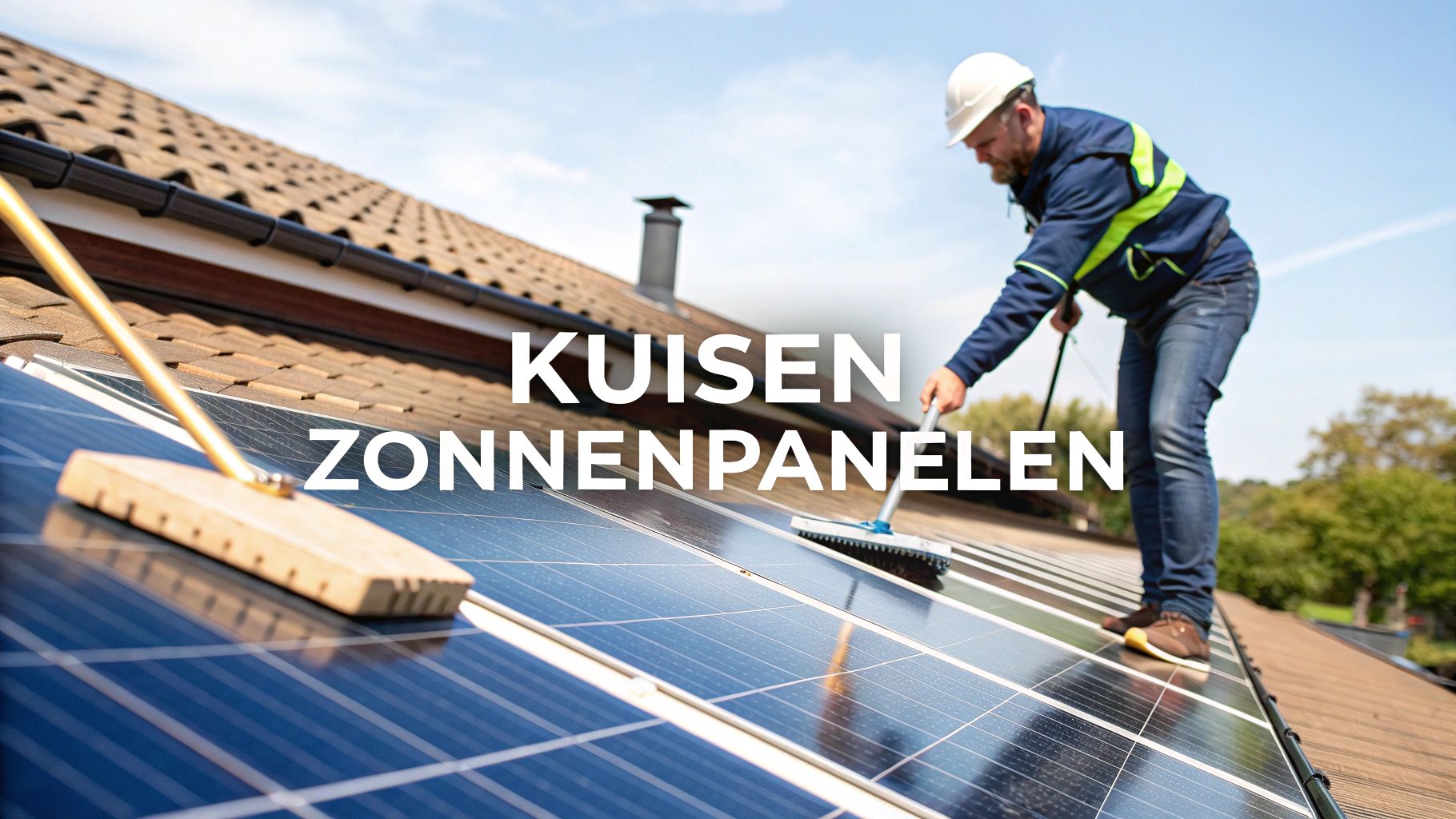 Maximaal rendement door kuisen van zonnepanelen