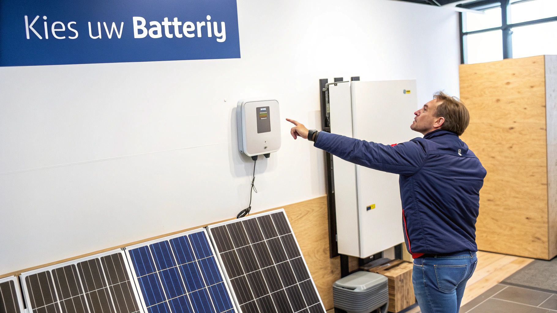 Overleg over de investering in een thuisbatterij