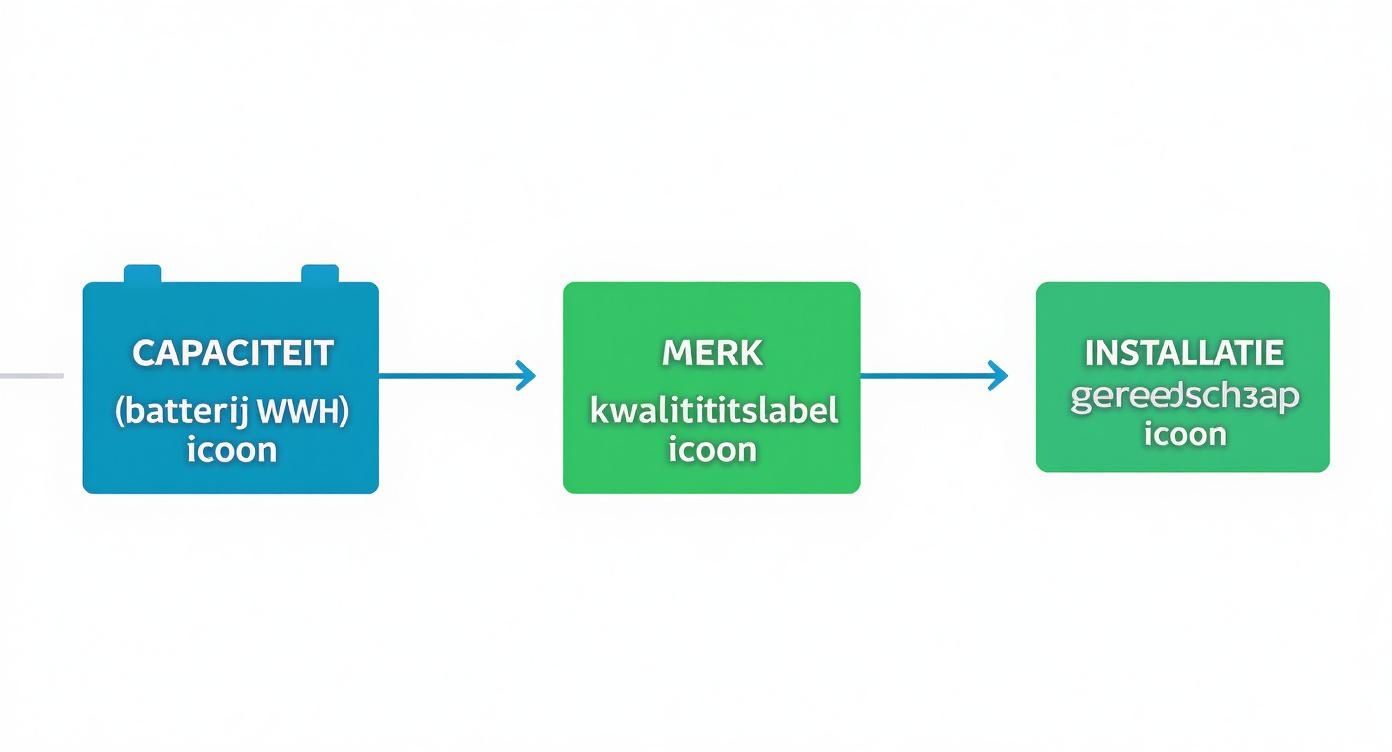 Infographic about hoeveel kost een batterij voor zonnepanelen