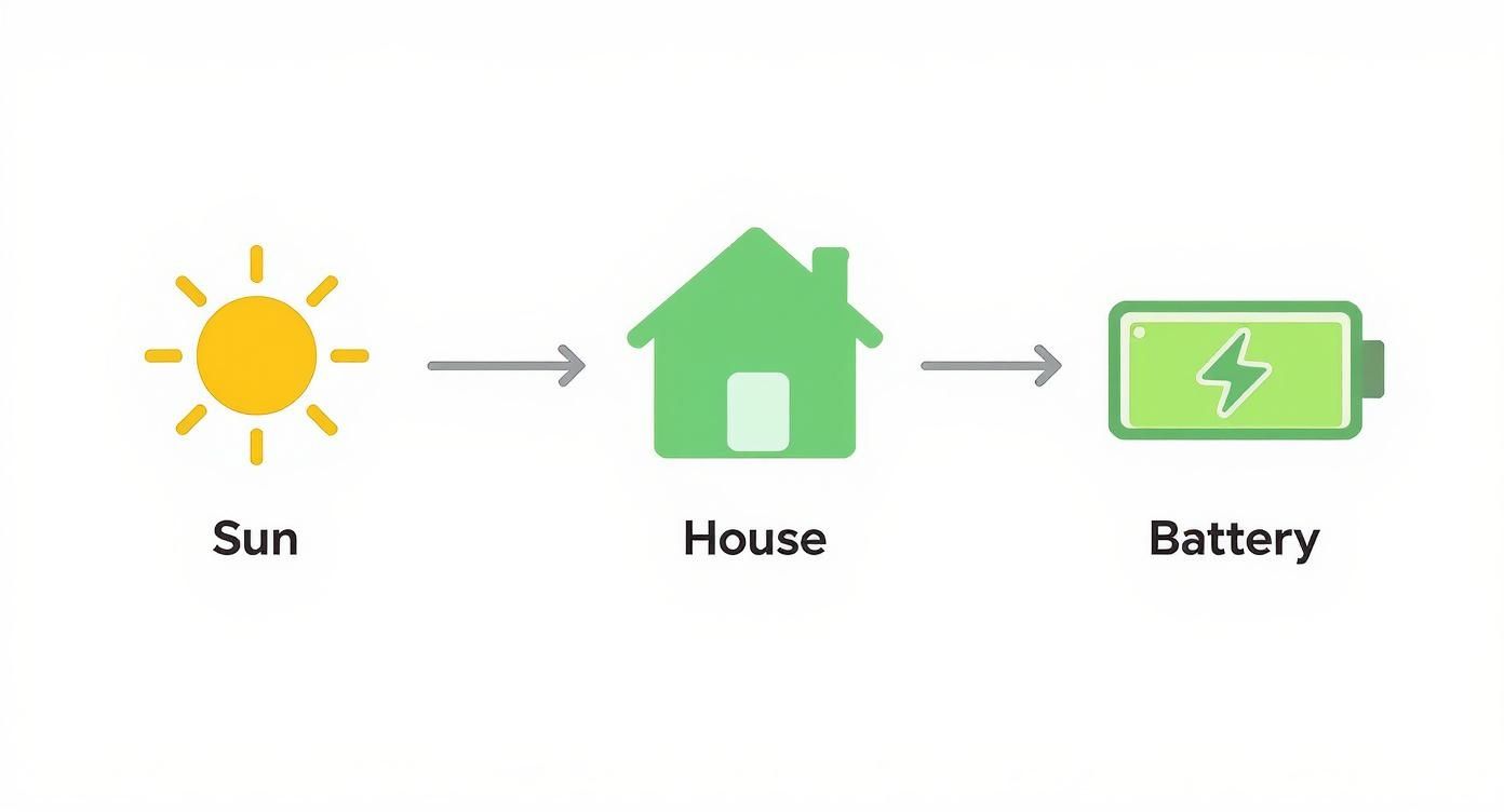 Infographic about zonnepanelen met thuisbatterij