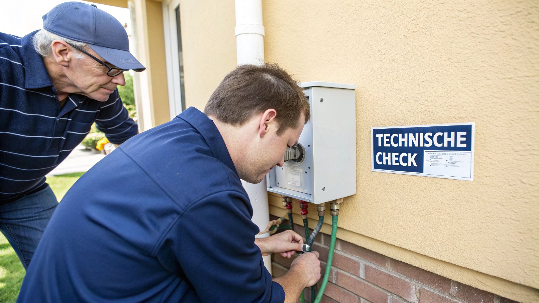 Moderne zekeringskast voor een laadpaal thuis