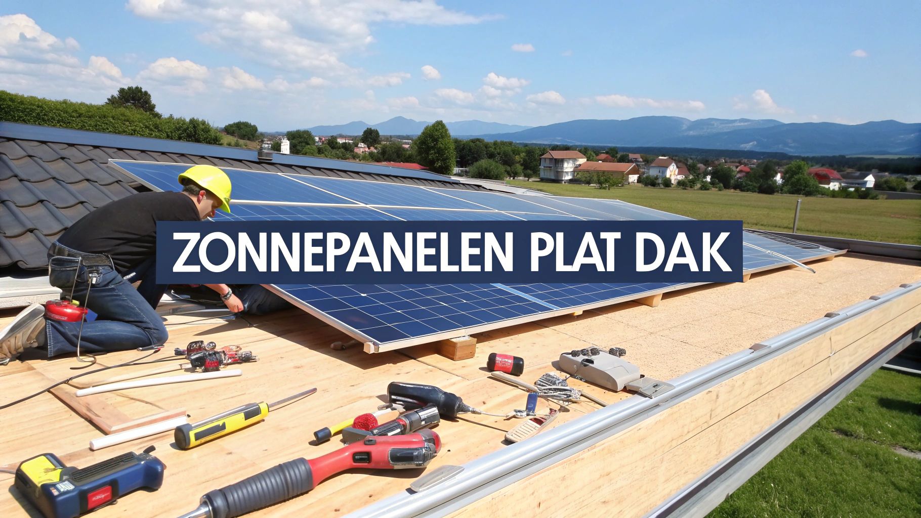 Zonnepanelen op plat dak bevestigen de complete handleiding