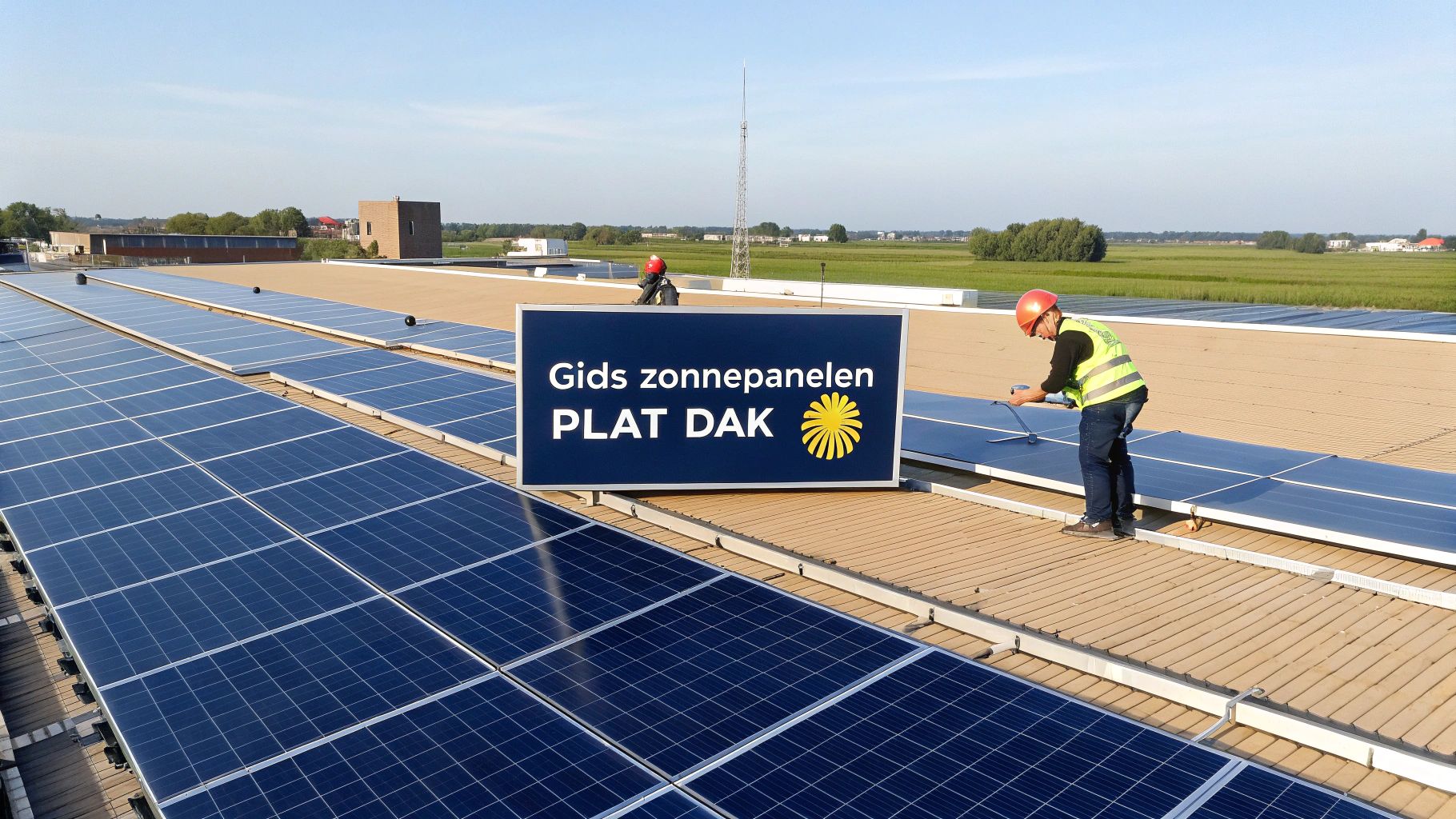 Gids voor zonnepanelen op een plat dak