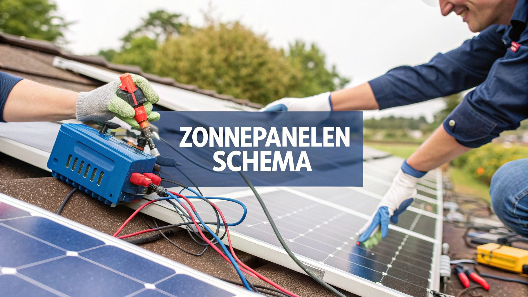 Zonnepanelen aansluiten schema voor doe-het-zelvers