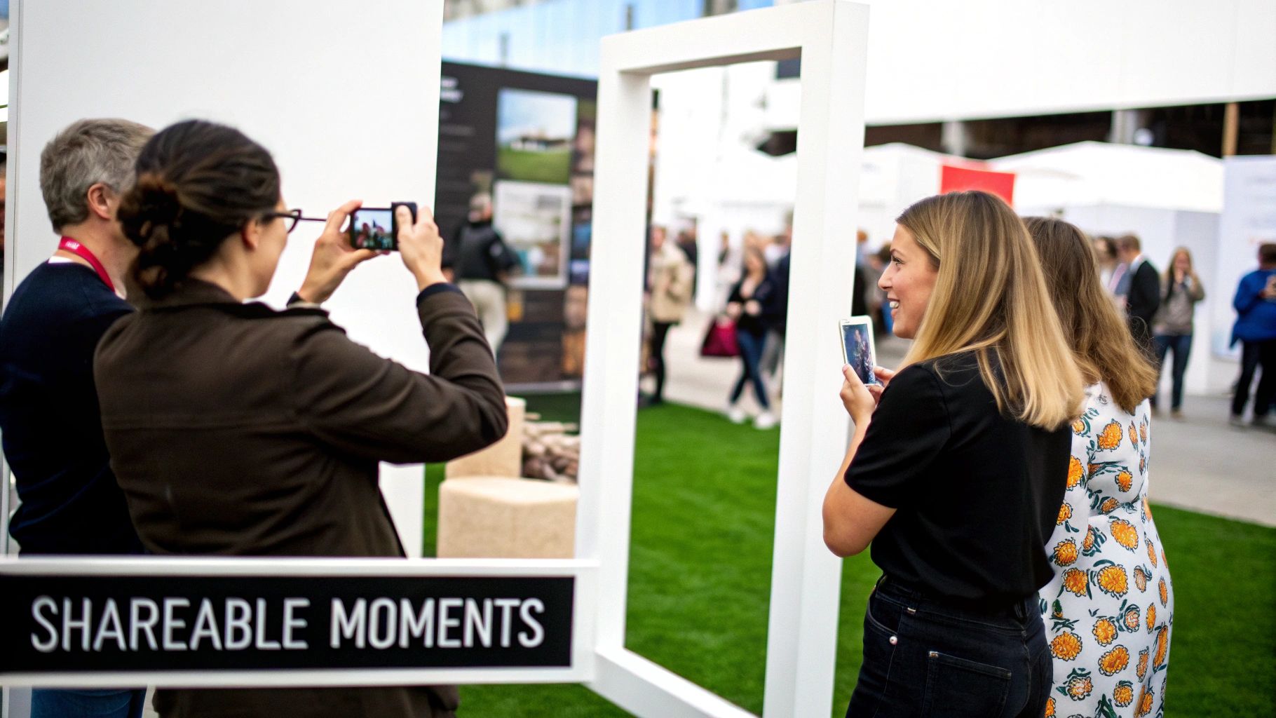 A dashboard showing various event advertising metrics and charts on a computer screen.