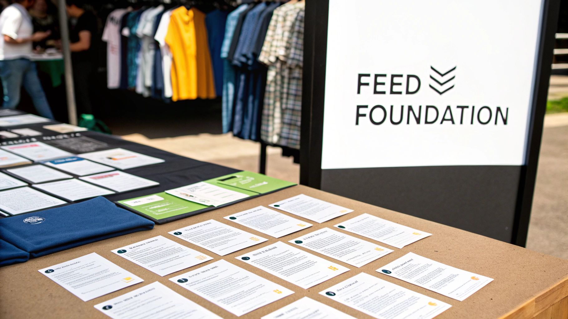 A blueprint of a product feed structure on a digital screen, showing connections between different data attributes.