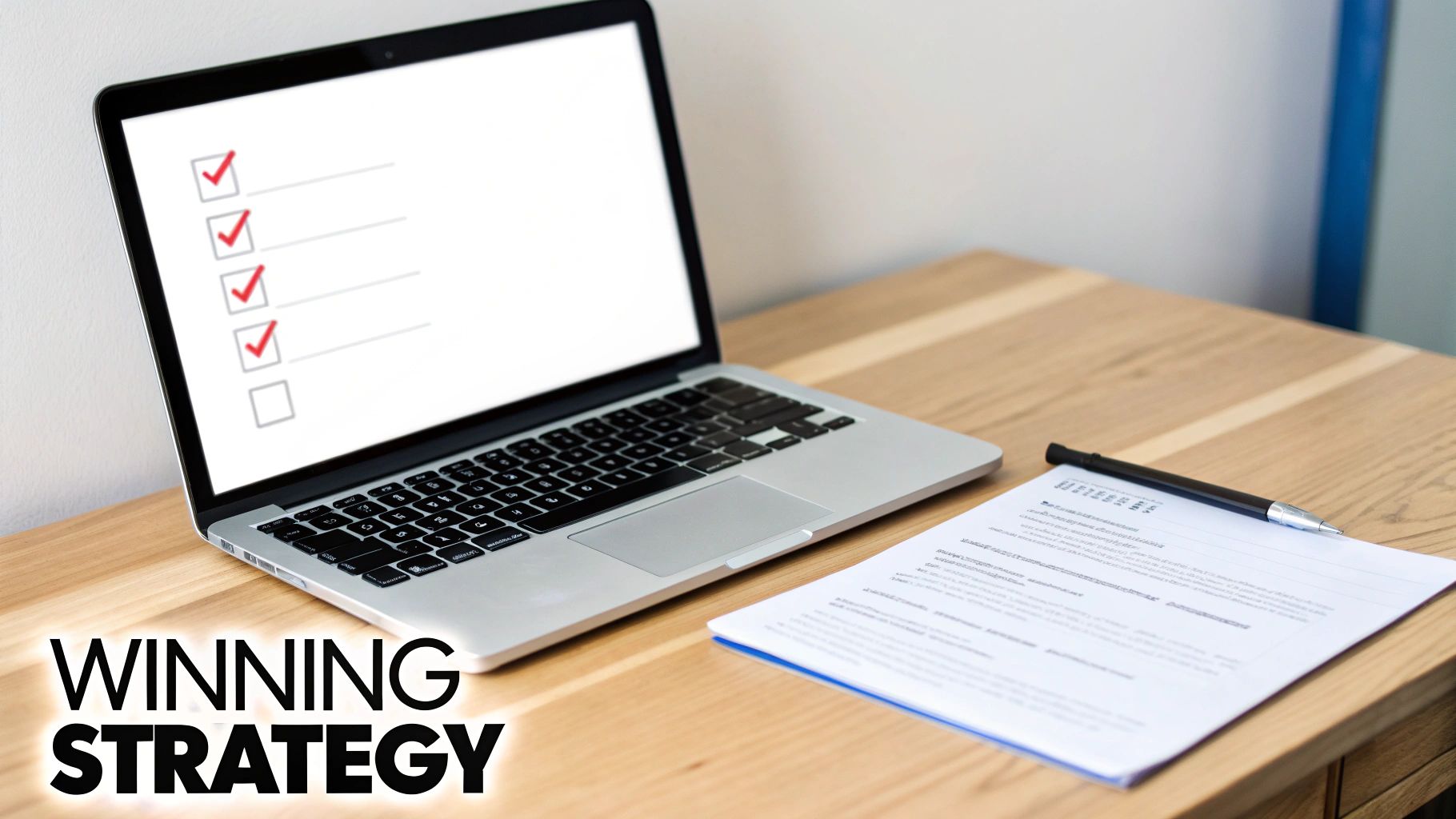 A person at a desk drawing out a search advertising strategy.