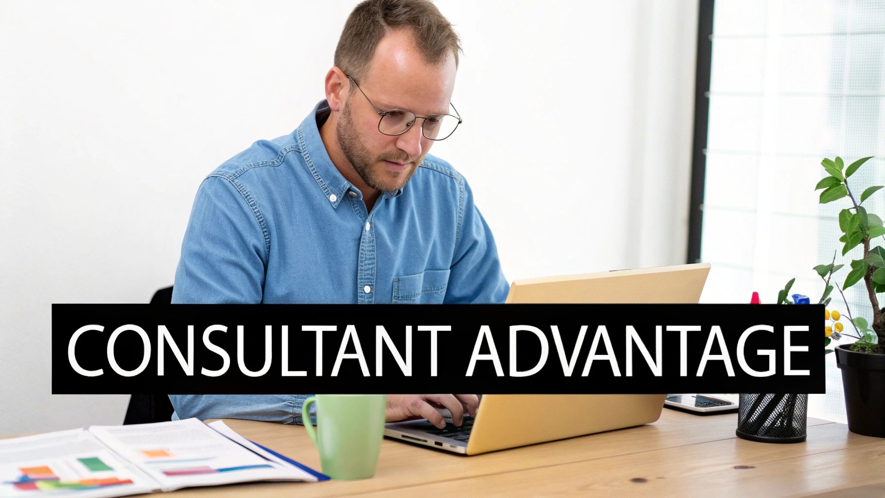 A person at a crossroads, representing the choice between an agency and a consultant.