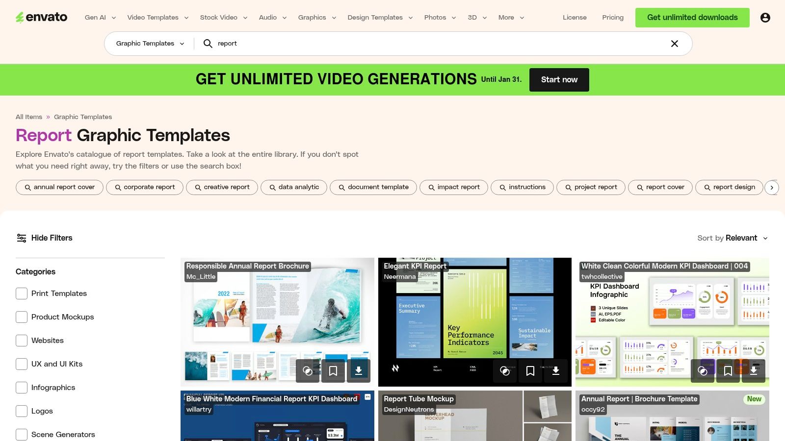 Envato Elements – Report and Analytics Report Templates