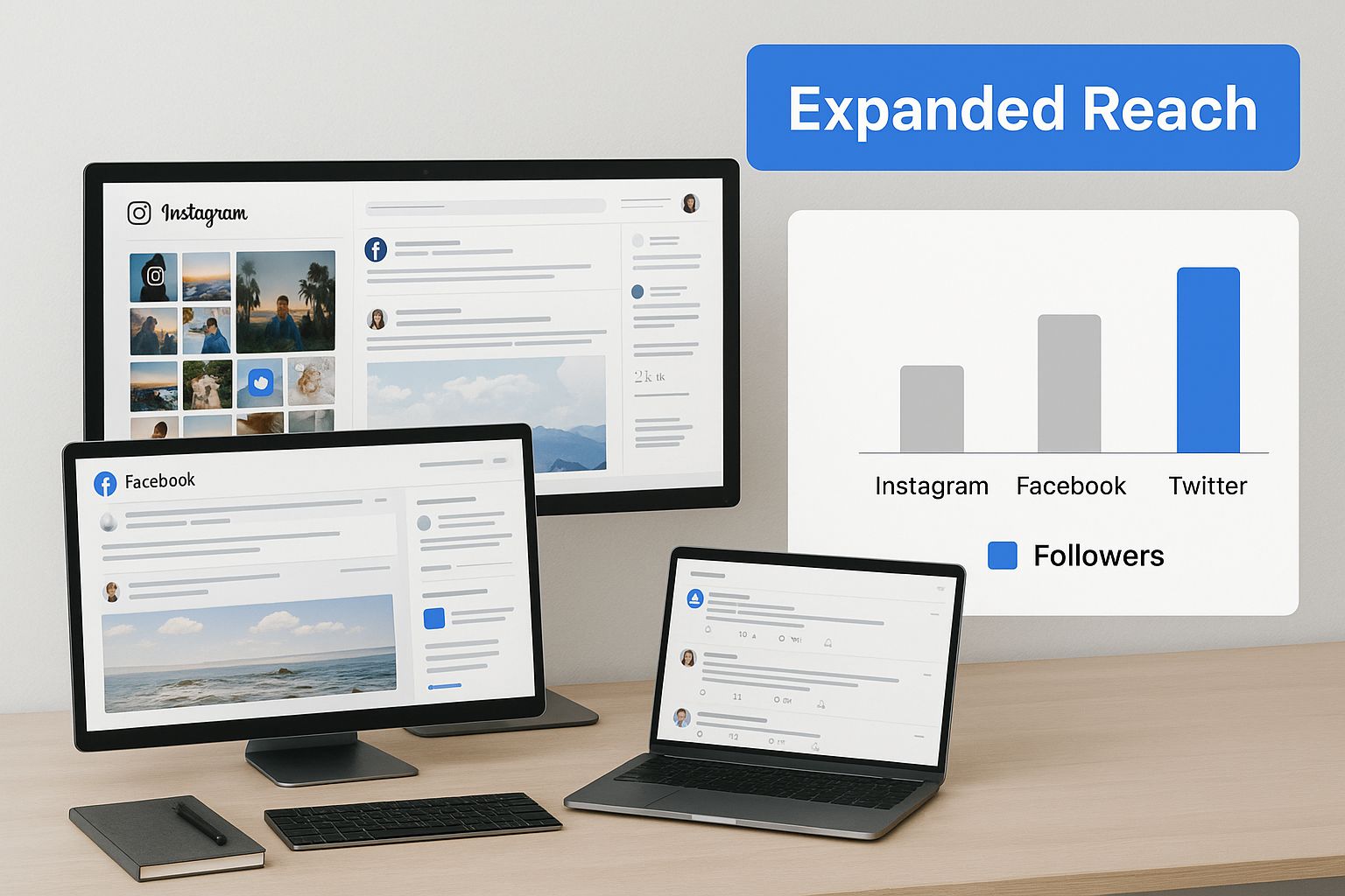 Infographic about how to post to multiple social media sites at once