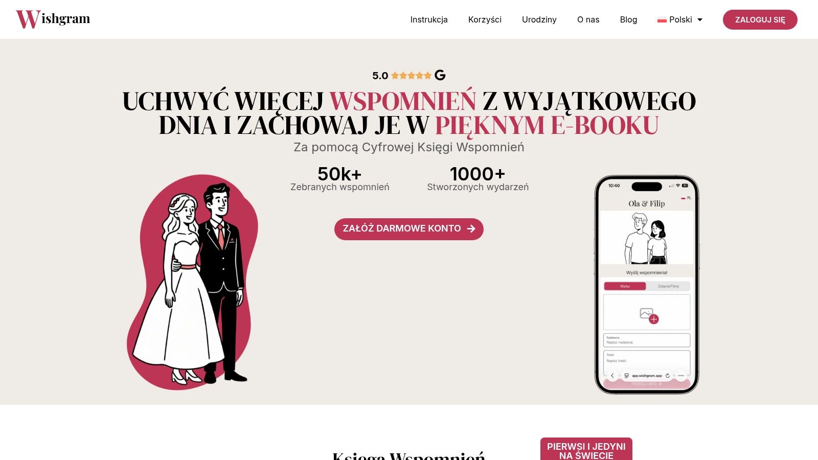 Wishgram's QR-code based system for collecting wedding photos and messages from guests.