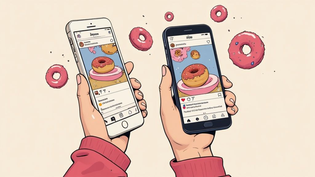 Donuts colorés sur une grille de refroidissement, symbolisant la recherche de la meilleure qualité.