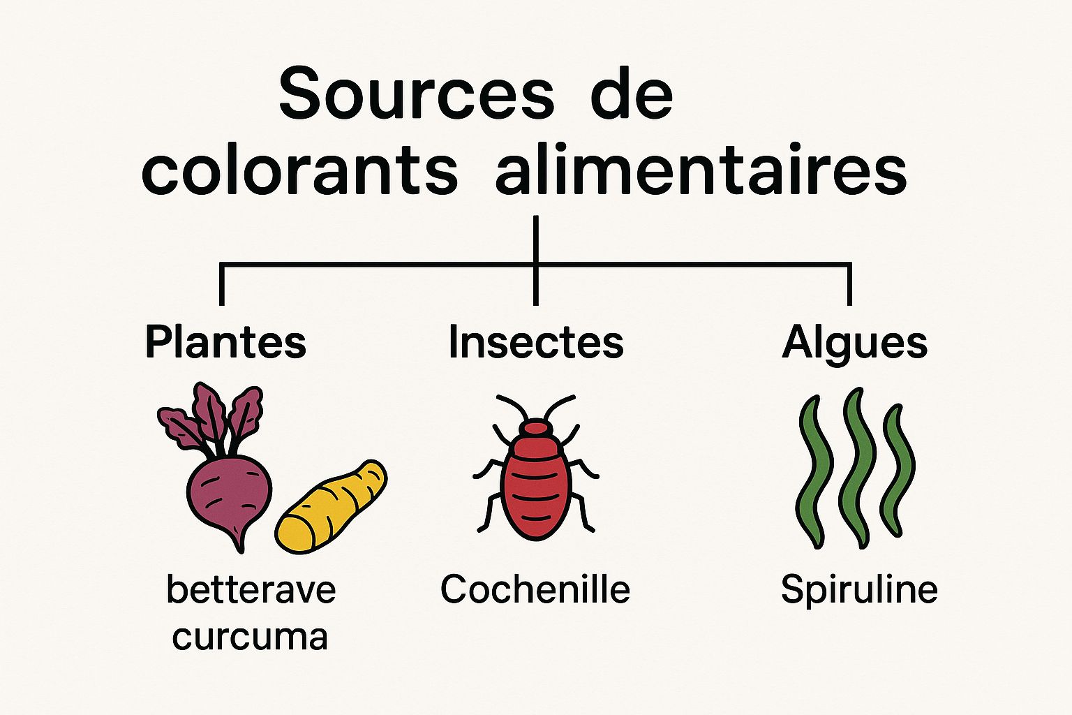 Infographic about colorants alimentaires naturels