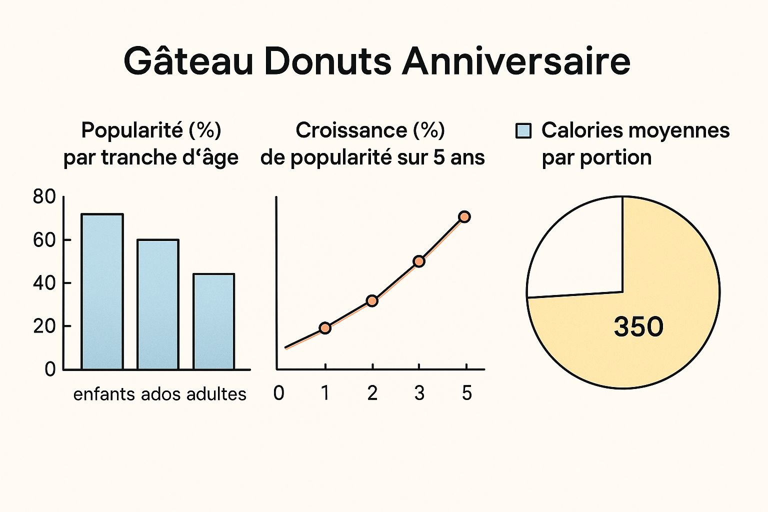 Gâteau donuts anniversaire
