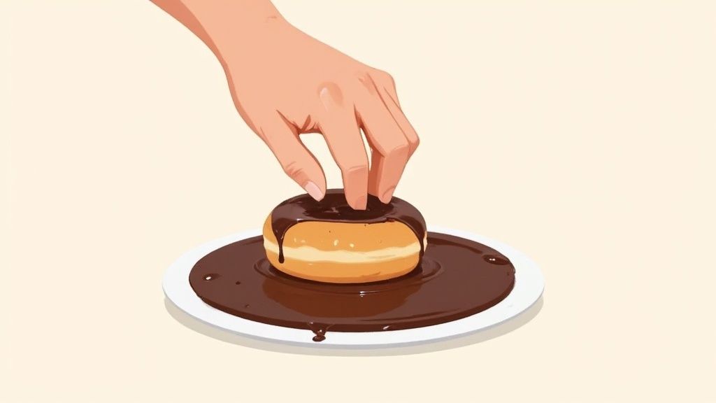Nappage chocolat donuts