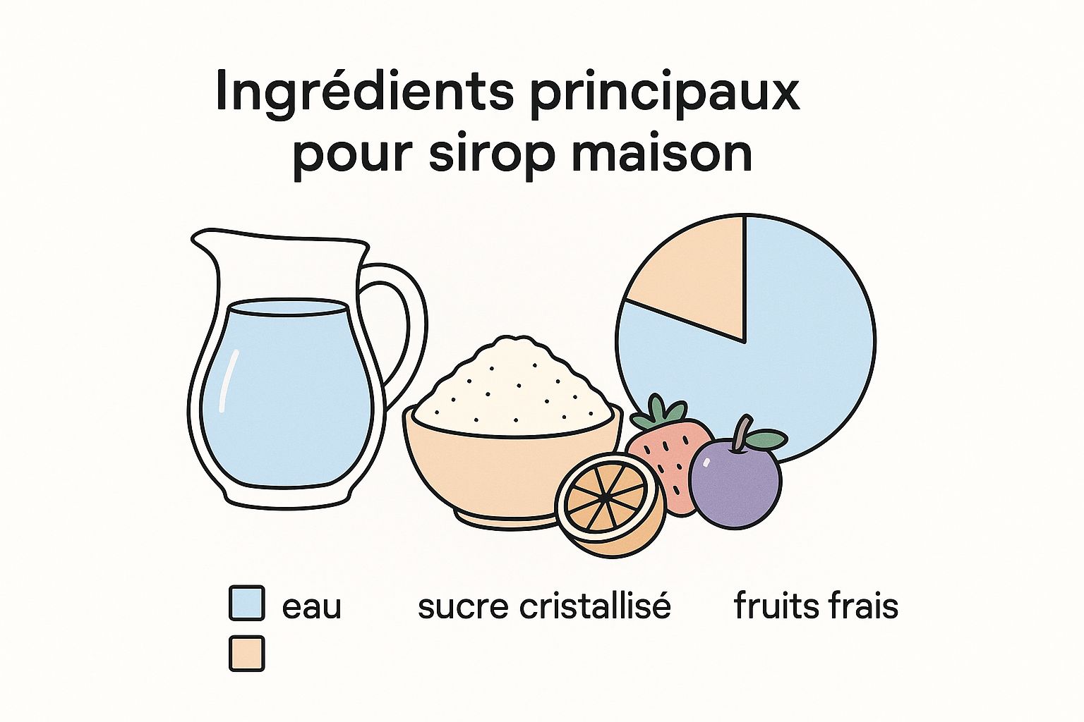 Ingrédients pour sirop maison