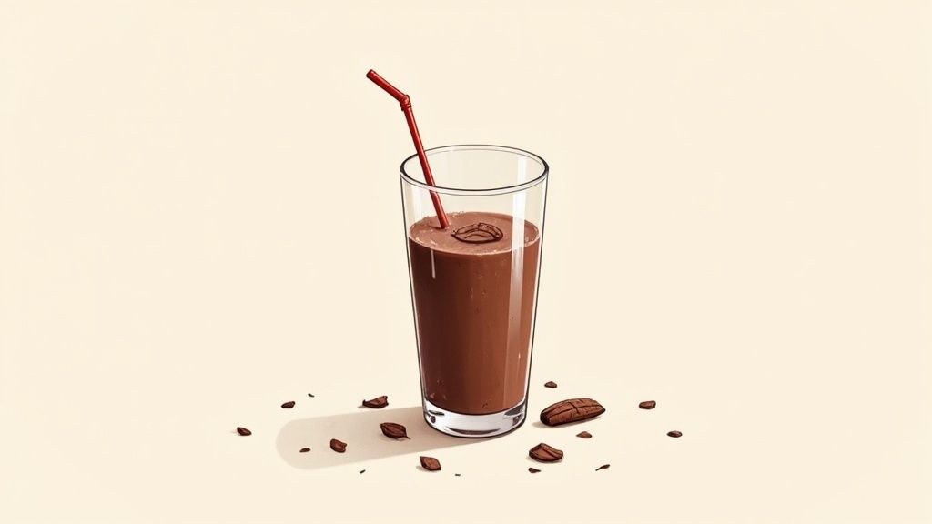 Smoothie Protéiné Chocolat-Beurre de Cacahuète