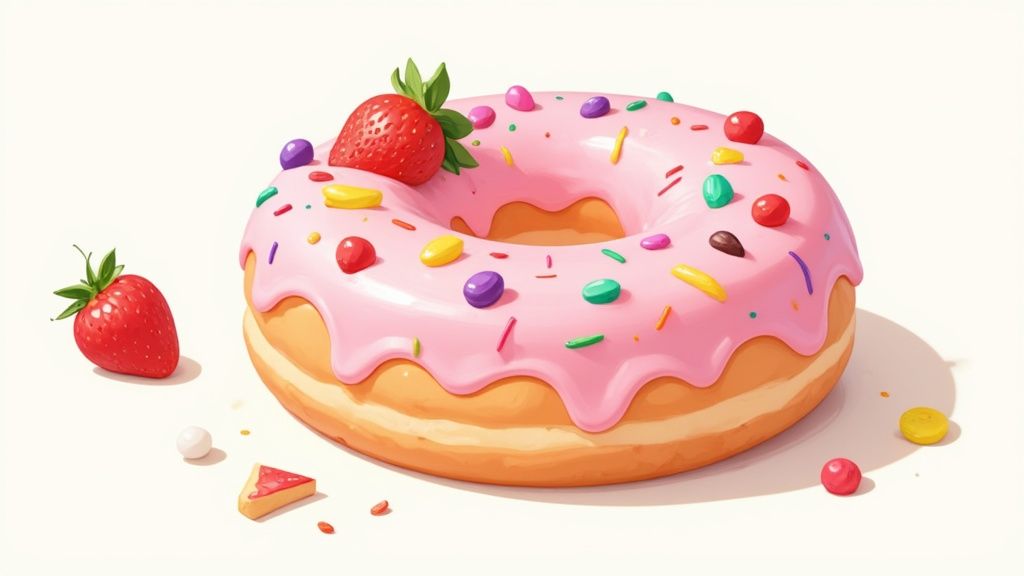 Gâteau donuts anniversaire