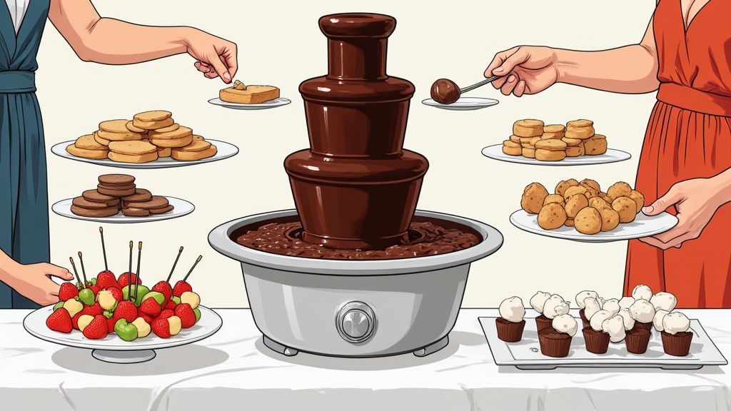 Chocolate Fountain with Dipping Station