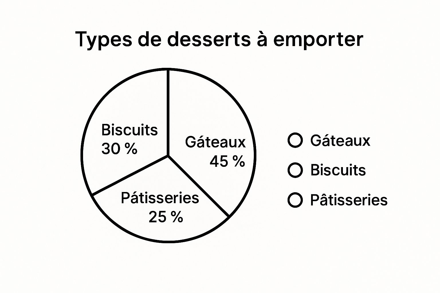 Infographic about desserts à emporter