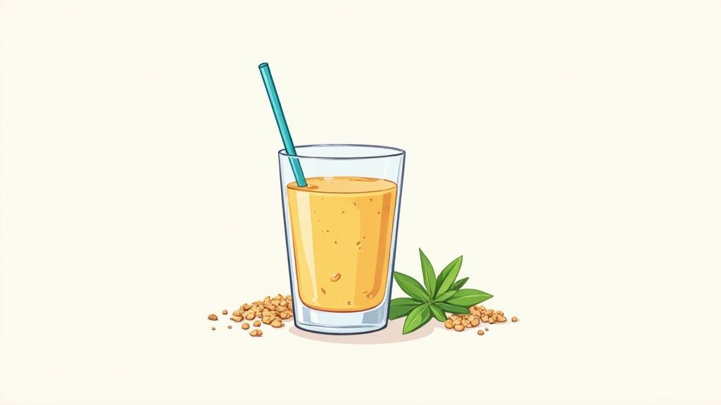 Des ingrédients frais pour un smoothie.