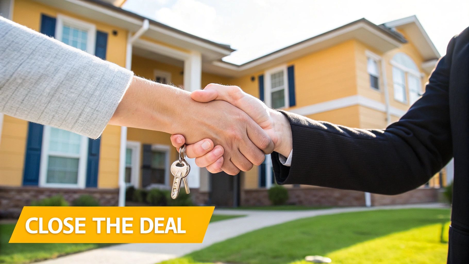 A couple shaking hands with a real estate agent after signing a contract for an apartment in Morocco
