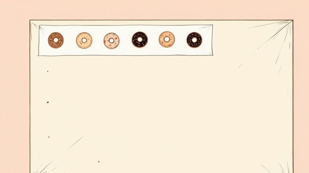 Personne souriante servant un client dans une boutique de donuts