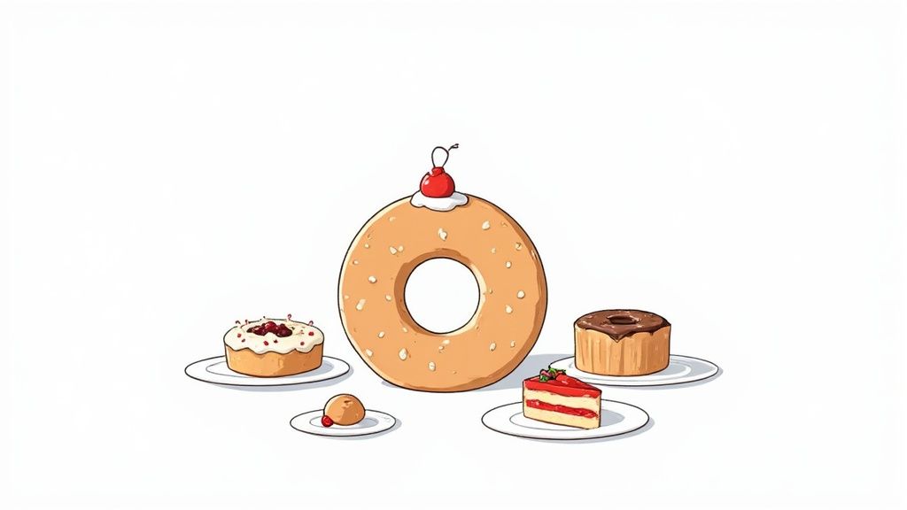 Donuts de Noël décorés de motifs festifs comme des flocons et des rennes