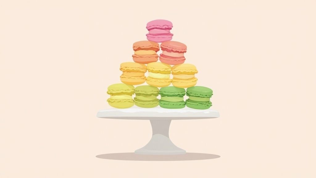 French Macarons Tower and Display