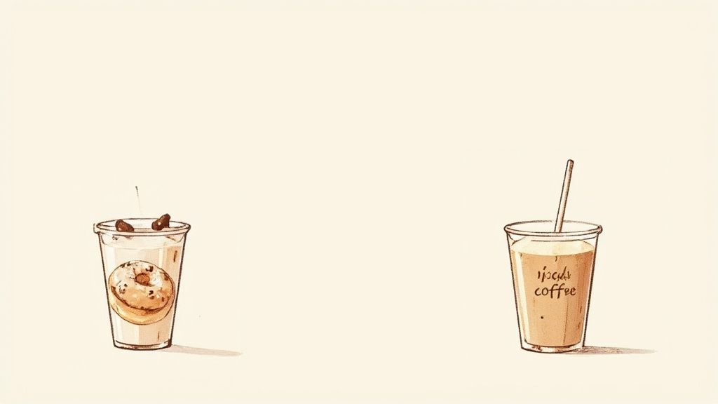 Une sélection de donuts Dunkin' Donuts colorés sur un plateau