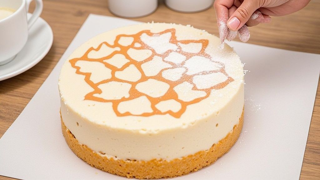 Décoration avec du sucre glace et pochoirs