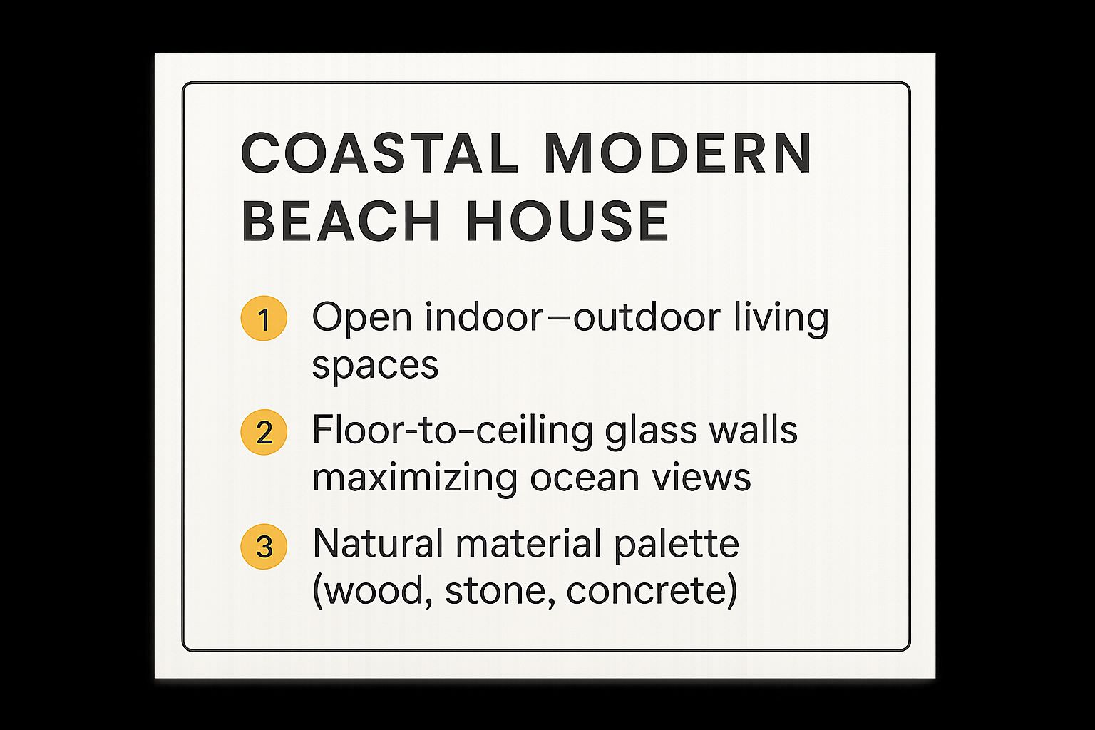 Coastal Modern Beach House