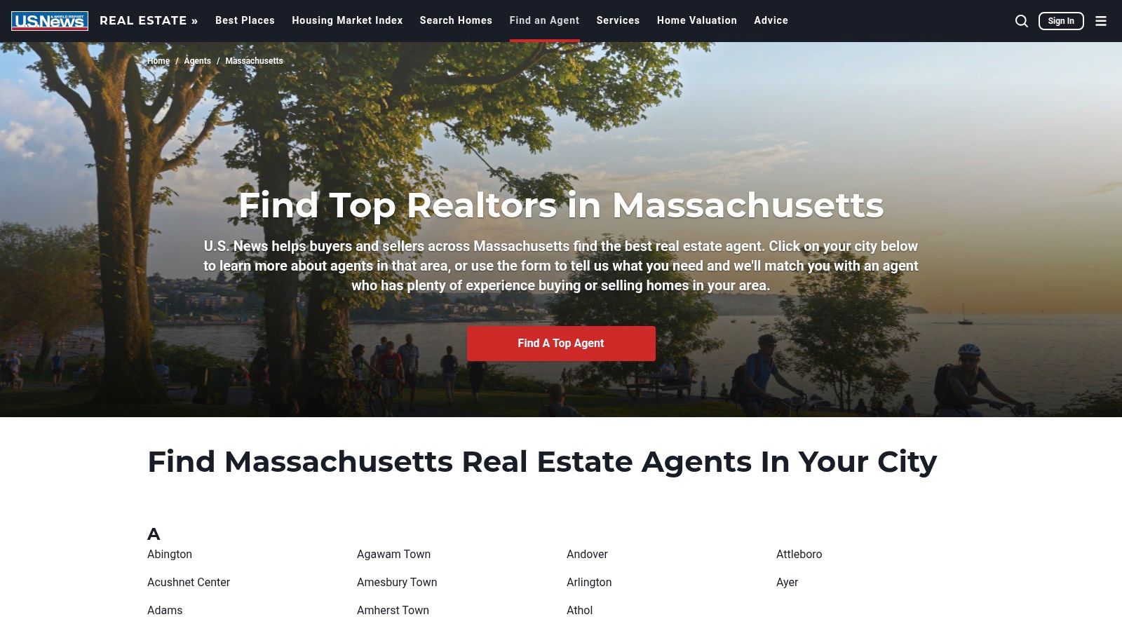 U.S. News Real Estate Agent Finder