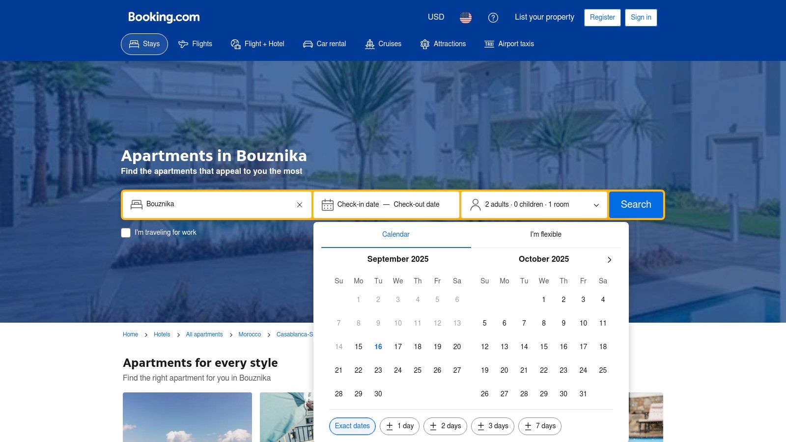 Booking.com (Apartments in Bouznika)