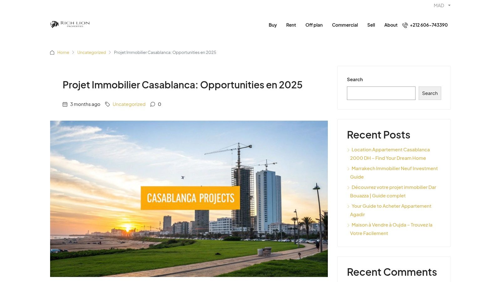 Projet Immobilier Casablanca: Opportunities en 2025