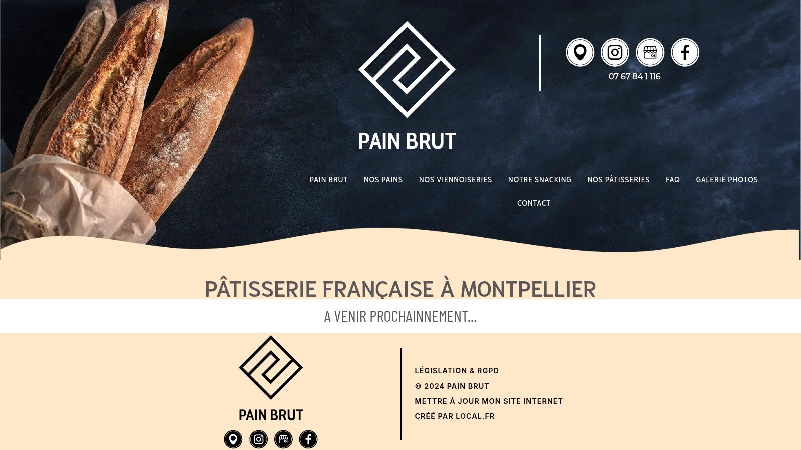 Pâtisserie Pain Brut
