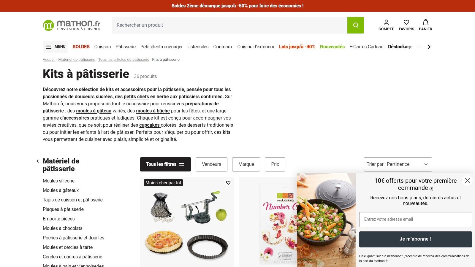 Kits pâtisserie sur Mathon