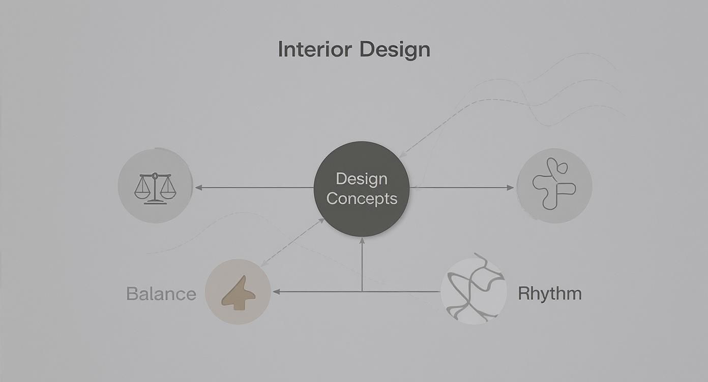 Infographic about design concepts interior design