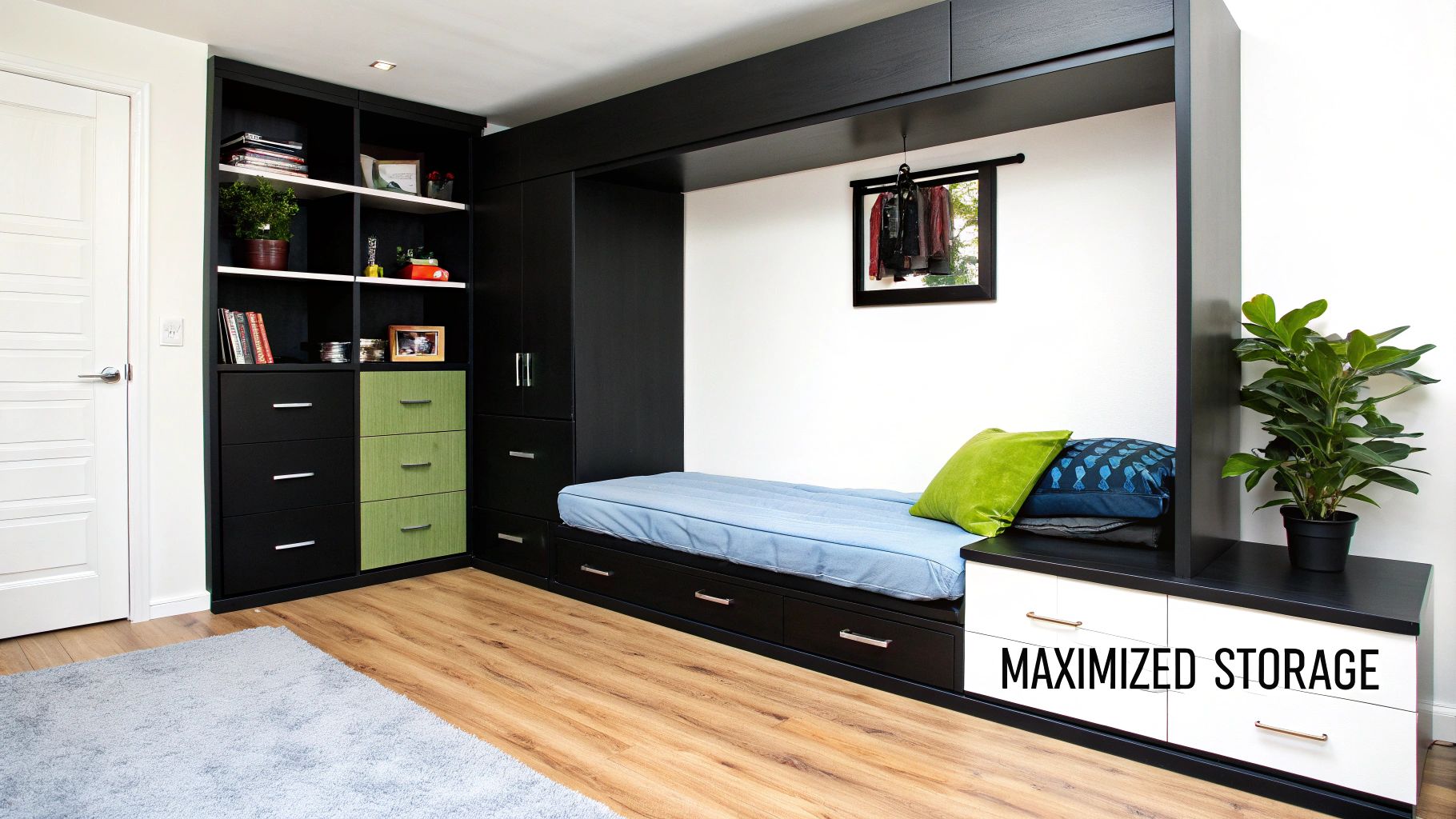 Small Bedroom Transformation with Storage Solutions