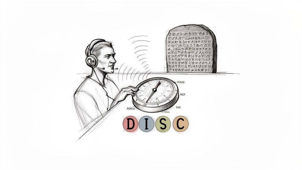 Symbolic image of the DISC personality test.