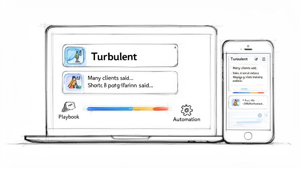 A sketch of a user interface for sales professionals.