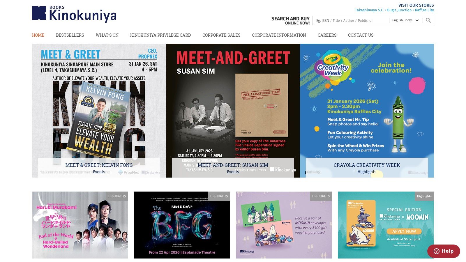Books Kinokuniya Singapore (Webstore)