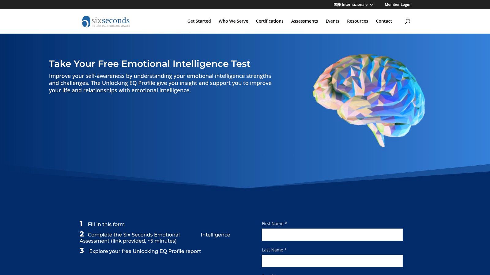 Six Seconds' free EQ profile access page.