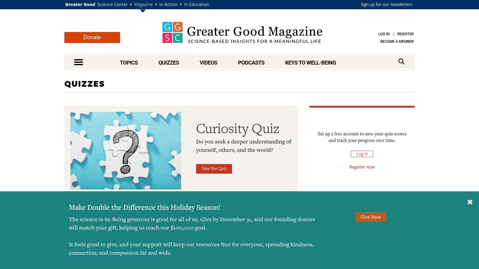 Greater Good Science Center's photo-based EQ quiz.