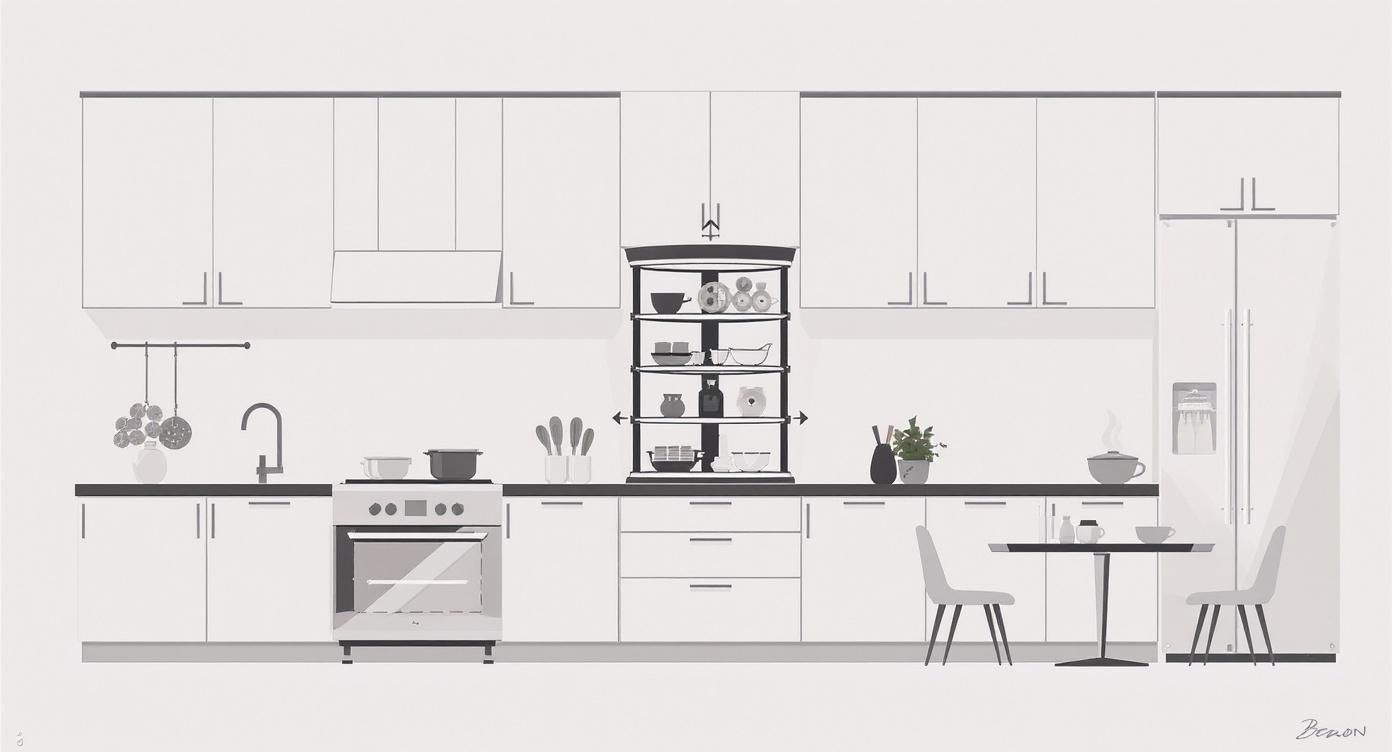 Infographic about עיצוב מטבח מודרני