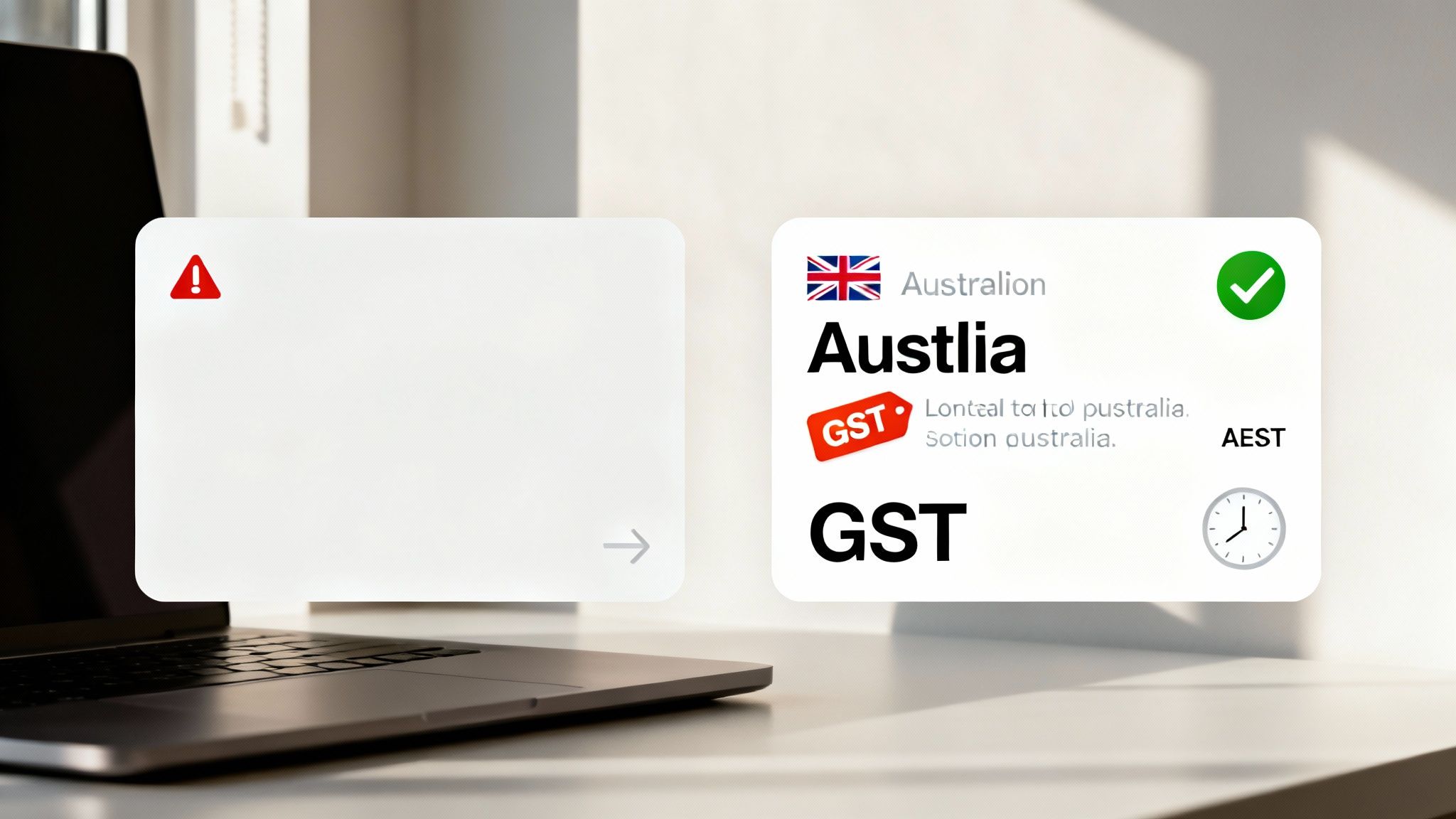 A map of Australia overlaid with digital marketing icons, representing localisation for PPC campaigns.